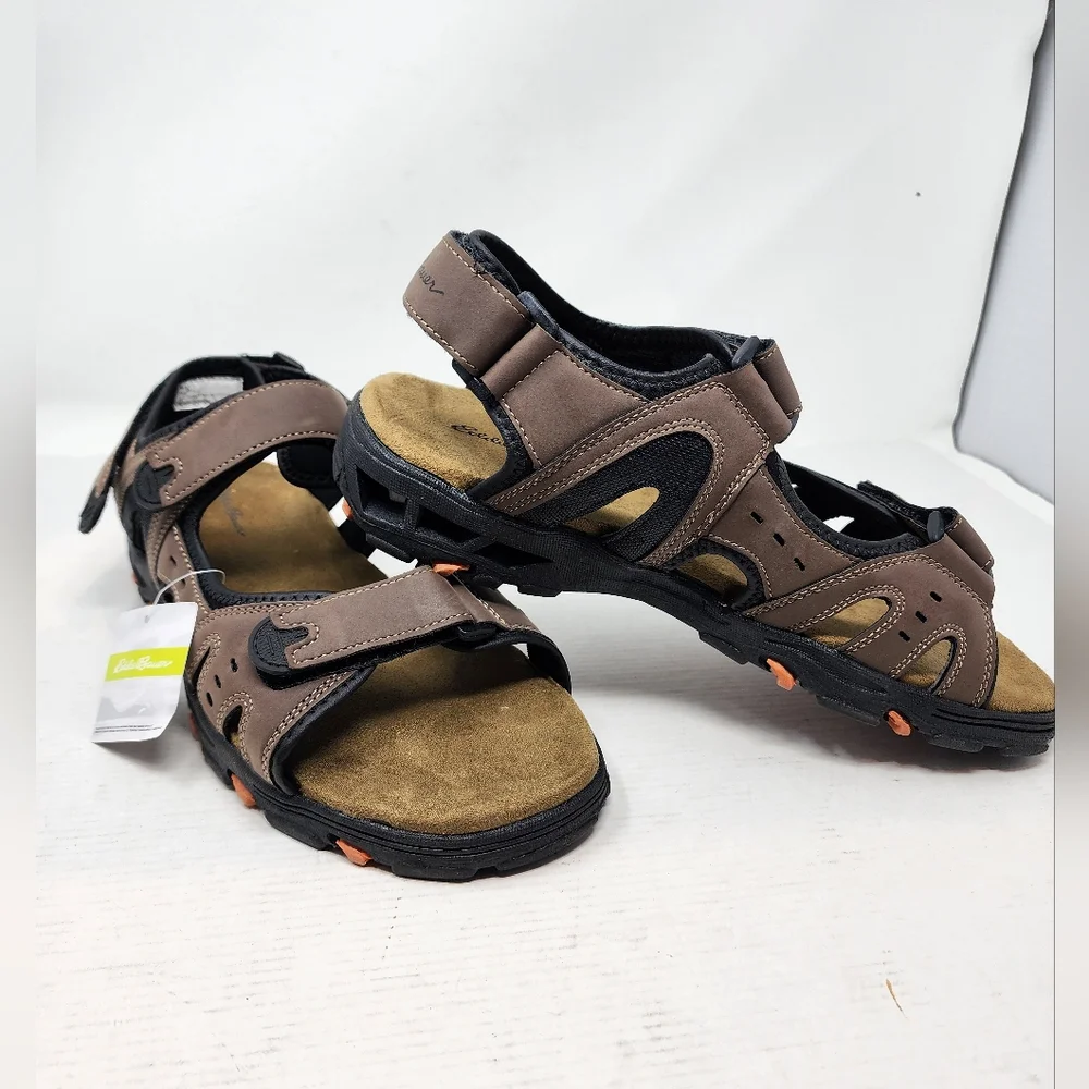 Eddie‎ Bauer Waldorf New Men's Brown River Sandals Hiking Beach Durable Size 11